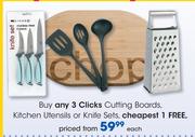 Clicks Cutting Boards, Kitchen Utensils Or Knife Sets-Each