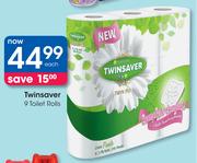 Twinsaver 9 Toilet Rolls-Each