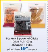 Clicks Dried Fruit 100g-Per Pack