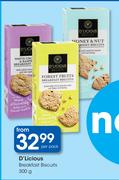 D'Licious Breakfast Biscuits 300g-Per Pack