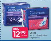 Clicks Sanitary Towels Maxi Single Packs-Per Pack