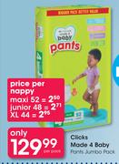 Clicks Made 4 Baby Pants Jumbo Pack-Per Pack