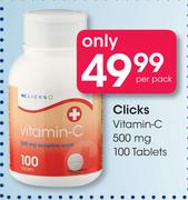 Clicks Vitamin C 500mg Tablets 100's-Per Pack 