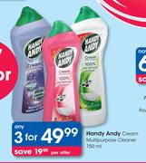 Handy Andy Cream Multipurpose Cleaner-3x750ml Per Offer