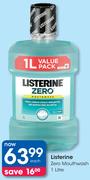 Listerine Zero Mouthwash-1Ltr Each