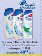 Head & Shoulders Shampoos Or Conditioners-Each