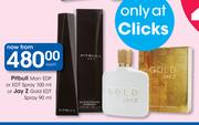 Pitbull Man EDP Or EDT Spray 100ml Or Jay Z Gold EDT Spray 90ml-Each