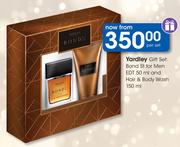 Yardley Gift Set Bond St For Men EDT 50ml & Hair & Body Wash 150ml-Per Set