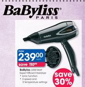 BaByliss 2200 Watt Expert Efficient Hairdryer-Each