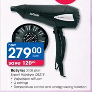 BaByliss 2100 Watt Expert Hairdryer D321E-Each
