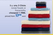 Clicks Loose Towels Or Facecloths-Each