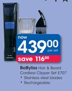 Babyliss Hair & Beard Cordless Set E707-Per Set