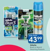Gillette Blue 3 Or Mach3 Grooming Products-Each