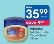 Vaseline Petroleum Jelly Cocoa Butter-450ml Each