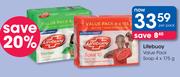 Lifebuoy Value Pack Soap 4X175g-Per Pack
