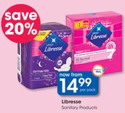 Libresse Sanitary Products-Per Pack