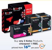 Kotex Products-Per Pack