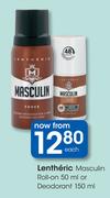 Lentheric Masculin Roll On 50ml Or Deodorant 150ml-Each 