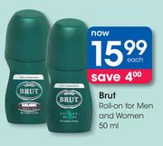 Brut Roll On For Men And Women-50ml Each