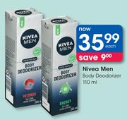 Nivea Men Body Deodorizer-110ml Each