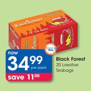 Black Forest-20 Laxative Teabags Per Pack