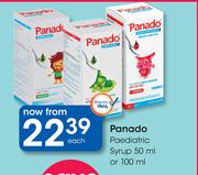 Panado Paediatric Syrup-50ml Or 100ml Each