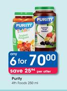 Purity 4th Foods-6x250ml Per Offer