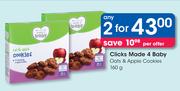 Clicks Made 4 Baby Oats & Apple Cookies-2x160g Per Offer