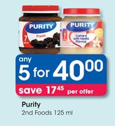 Purity 2nd Foods-5x125ml Per Offer