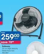 Safeway 23cm High Velocity Metal Floor Fan PIA1497-Each