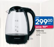 Safeway 1.7Ltr Glass Kettle-Each