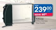 Safeway 2 Slice Stainless Steel Toaster-Each