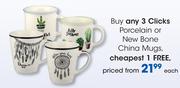 Clicks Porcelain Or New Bone China Mugs-Each