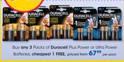 Duracell Plus Power Or Ultra Power Batteries-Per Pack