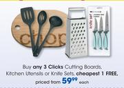 Clicks Cutting Boards, Kitchen Utensils Or Knife Sets-Each