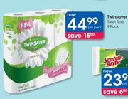 Twinsaver Toilet Rolls-9 Pack Per Pack