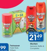 Mortein Aerosols, Refill & Completes-Each