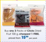 Clicks Dried Fruit-100g Per Pack