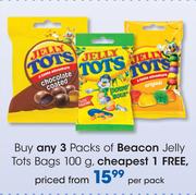 Beacon Jelly Tots Bags-100g Per Pack