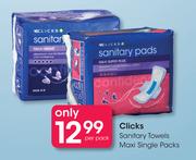 Clicks Sanitary Towels Maxi Single Packs-Per Pack
