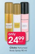 Clicks Perfumed Body Spray-90ml Each