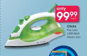 Clicks Pay Less 1400 Watt Steam Iron-Each