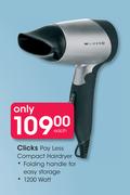 Clicks Pay Less Compact Hairdryer-Each