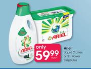 Ariel Liquid 2Ltr Or 21 Power Capsules-Each