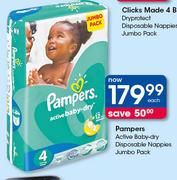 Pampers Active Baby Dry Disposable Nappies Jumbo Pack