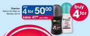 Garnier Rollon For Men Or Women-Any 4x50ml