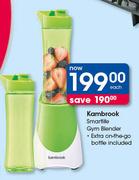 Kambrook Smartlife Gym Blender Including Extra On-The-Go Bottle