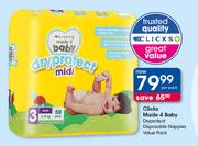 Clicks Made 4 Baby Dryprotect Disposable Nappies Value Pack