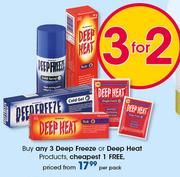 Deep Freeze Or Deep Heat Products-Per Pack