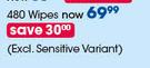 Clicks Made 4 Baby 480 Wipes (Excl Sensitive Variant)